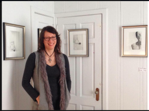Pernilla with her work. Photo taken by Matt McKinley.
