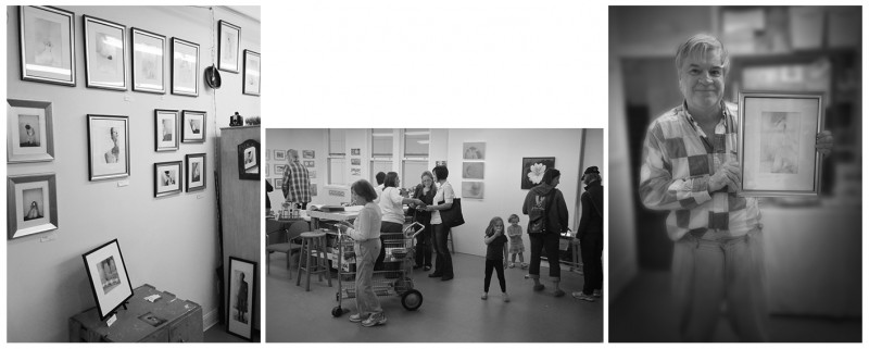 A new series work of, visitors in studio 1306 and artwork with new owner. ©PernillaPersson.com 2013 