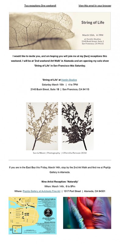 Openings this weekend. Would love to see you there!