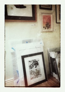 Sun & Moon waiting to be hung at Gary Francis.