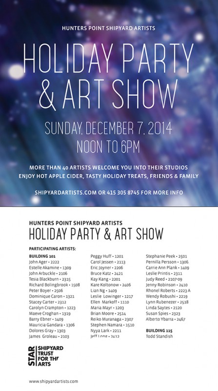 Happy Holidays at Hunters Point Shipyard Artists 2014