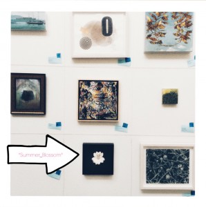 My artwork at Art Launch group exhibition, 2015.
