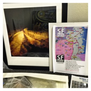 hanging artwork at the displacement show