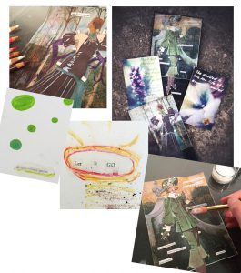 collage and mixed media postcards ©PernillaPersson.com 2016