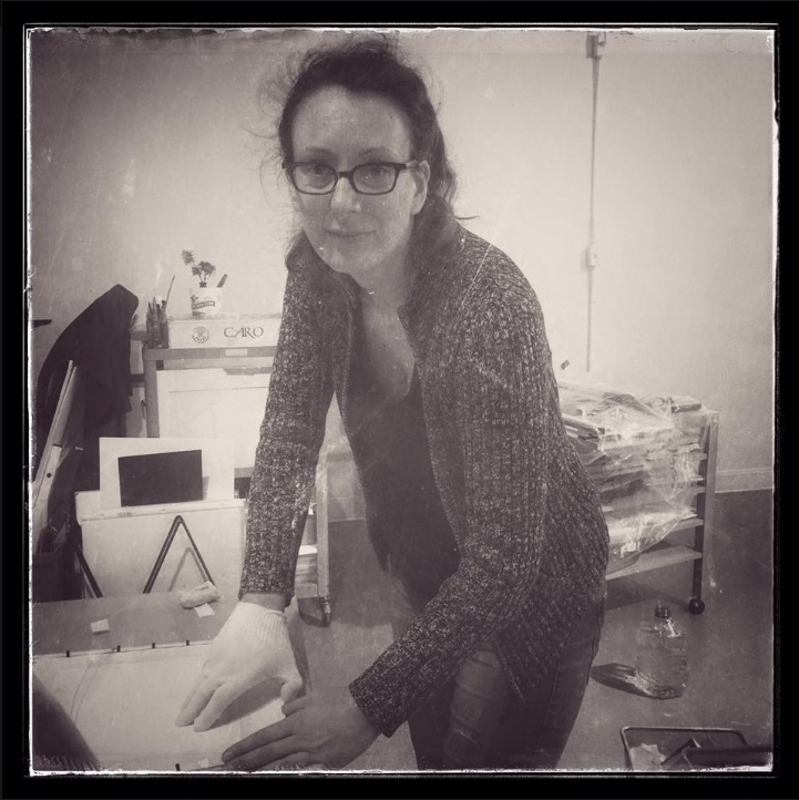 In my studio framing and packing work that just was sold. ©PernillaPersson.com 2016