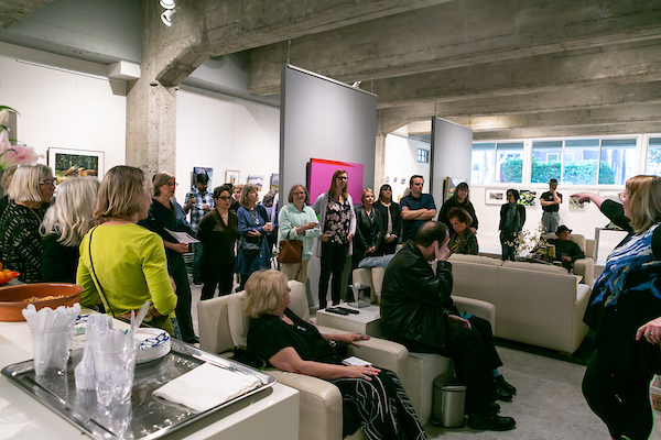 Artist talk during opening